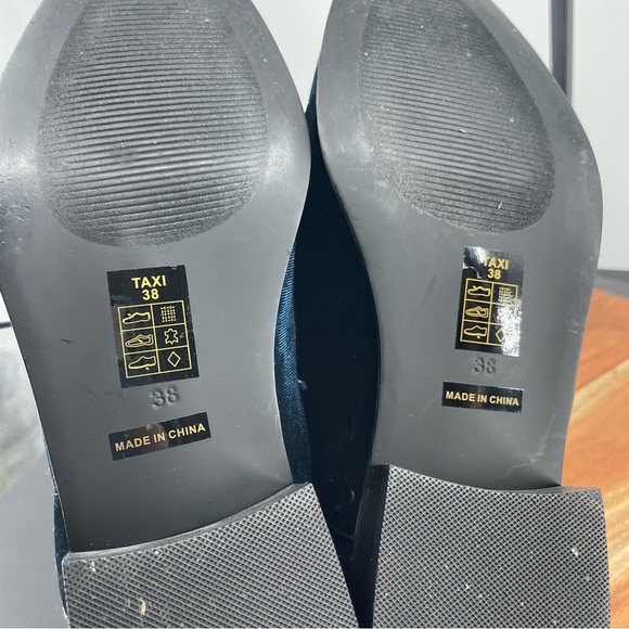 Chelsea Crew Taxi Blue Oxfords Loafers Velvet Size 38 7-7.5 lace up - Picture 5 of 6